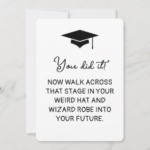 Cartes Pour Fêtes Annuelles Vous L'Avez Fait ! Wizard Robe et Casquette Funny 