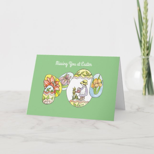Cartes Pour Fêtes Annuelles Vous manquez à Pâques (Devant)