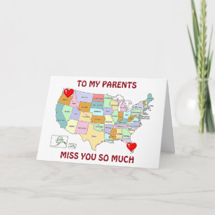 CARTES POUR FÊTES ANNUELLES VOUS MANQUEZ "PARENTS" À NOËL ET CHAQUE JOUR