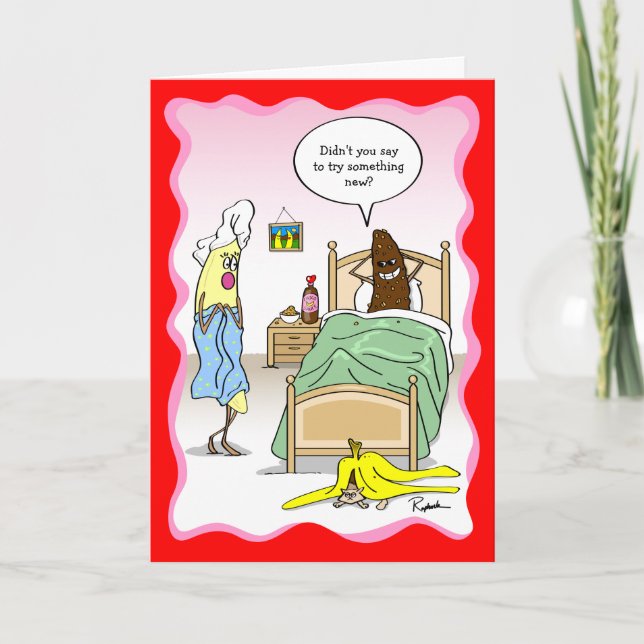 Cartes Pour Fêtes Annuelles Vous me conduisez Bananas drôle Saint-Valentin (Devant)