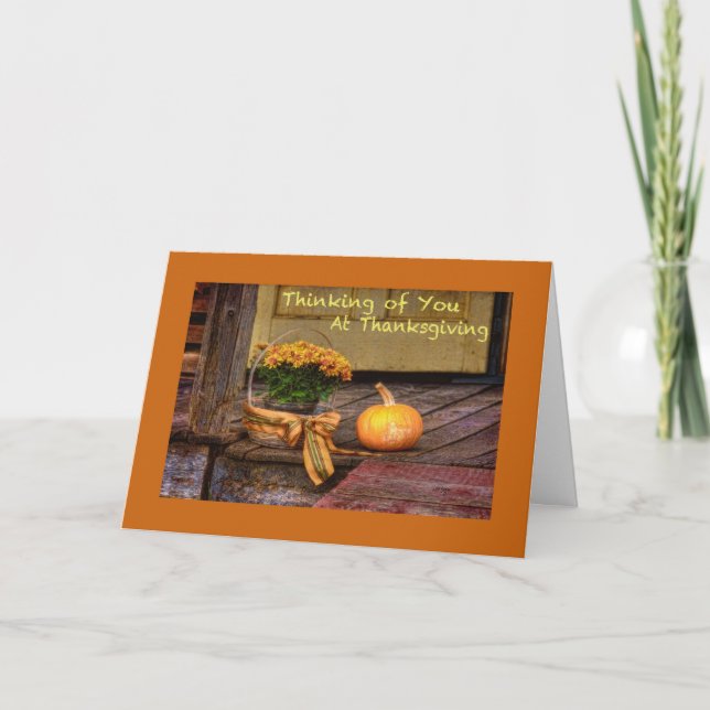 Cartes Pour Fêtes Annuelles Vous pensez à Thanksgiving Card (Devant)