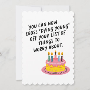 Cartes Pour Fêtes Annuelles Vous Pouvez Maintenant Traverser Mourir Jeune Âge 