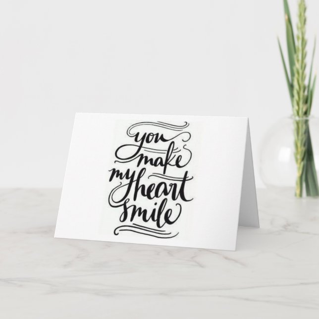CARTES POUR FÊTES ANNUELLES VOUS RENDEZ MON **COEUR HEUREUX** JOYEUX NOËL (Devant)