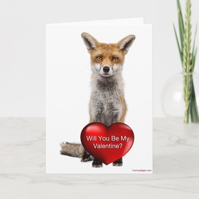 Cartes Pour Fêtes Annuelles Vous serez mon Fox de Valentine (Devant)
