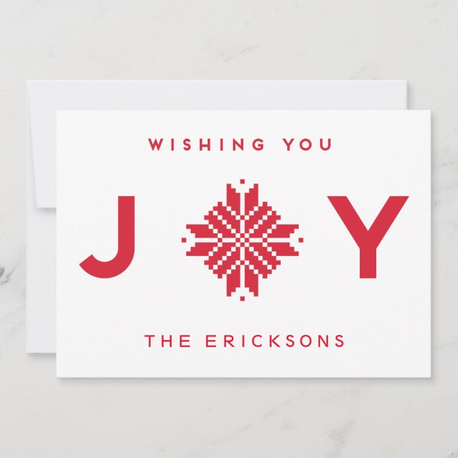 Cartes Pour Fêtes Annuelles Vous souhaitant des vacances de Noël de joie (Devant)