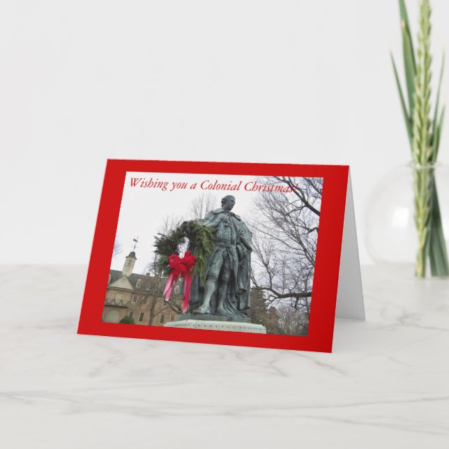 Cartes Pour Fêtes Annuelles Vous souhaitant Noël colonial (Devant)