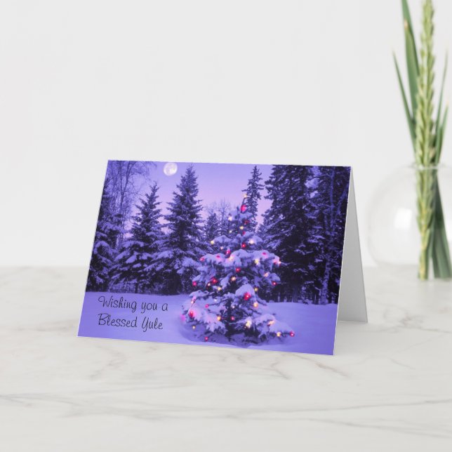 Cartes Pour Fêtes Annuelles Vous souhaitant un Noël béni (Devant)
