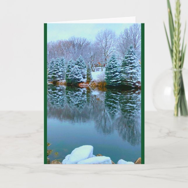 Cartes Pour Fêtes Annuelles Vous souhaitant une belle saison de Noël (Devant)