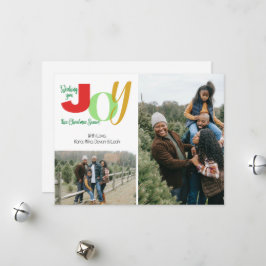 Cartes Pour Fêtes Annuelles Vous souhaitez Joie Photo de famille
