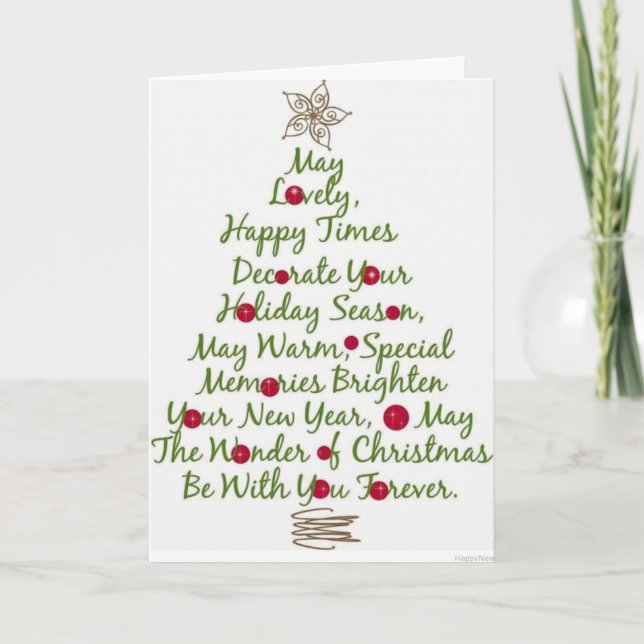 CARTES POUR FÊTES ANNUELLES **VOUS** SOUHAITEZ TOUJOURS LE NOËL (Devant)