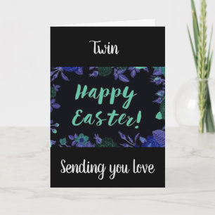 CARTES POUR FÊTES ANNUELLES VOUS VOULEZ DIRE HEUREUX *PÂQUES* À MON ***TWIN**