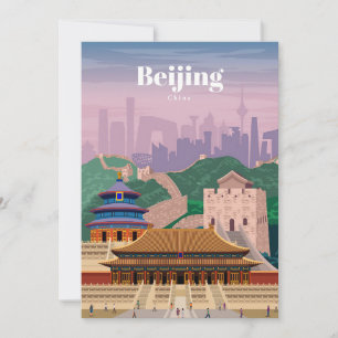 Cartes Pour Fêtes Annuelles Voyage Art Voyage Pékin Chine
