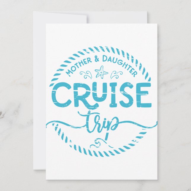 Cartes Pour Fêtes Annuelles Voyage de croisière mère fille (Devant)