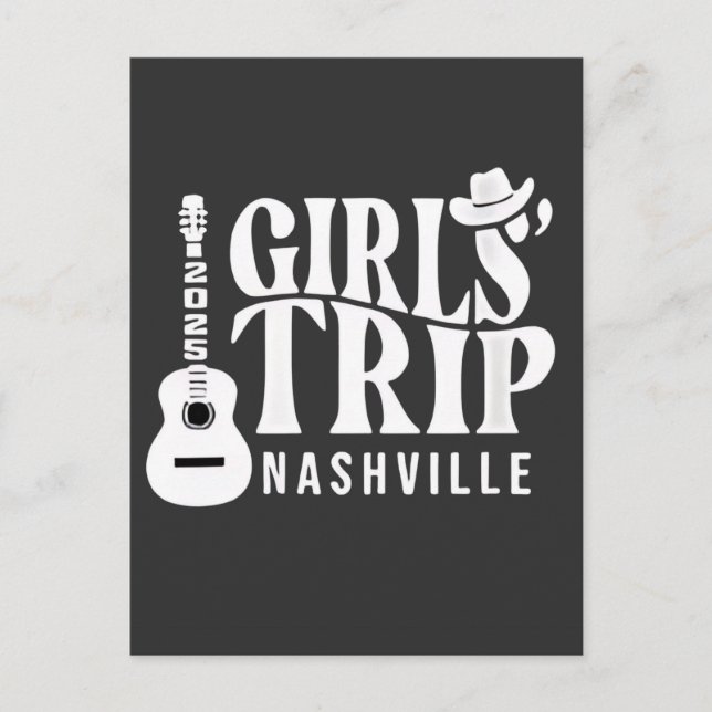 Cartes Pour Fêtes Annuelles Voyage de filles Nashville 2025 vacances été (Devant)