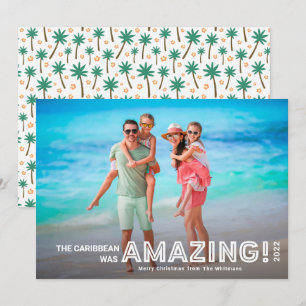 Cartes Pour Fêtes Annuelles Voyage Extraordinaire moderne Tropical Photo Noël
