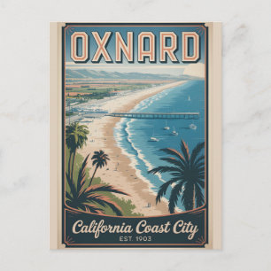 Cartes Pour Fêtes Annuelles Voyage Rétro à Oxnard Californie