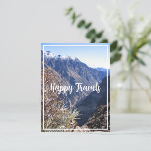 Cartes Pour Fêtes Annuelles Voyages heureux Canyon de Colca, Pérou