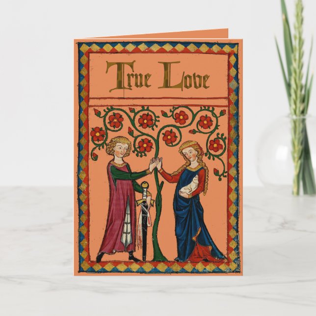 Cartes Pour Fêtes Annuelles Vrai Amour (Devant)
