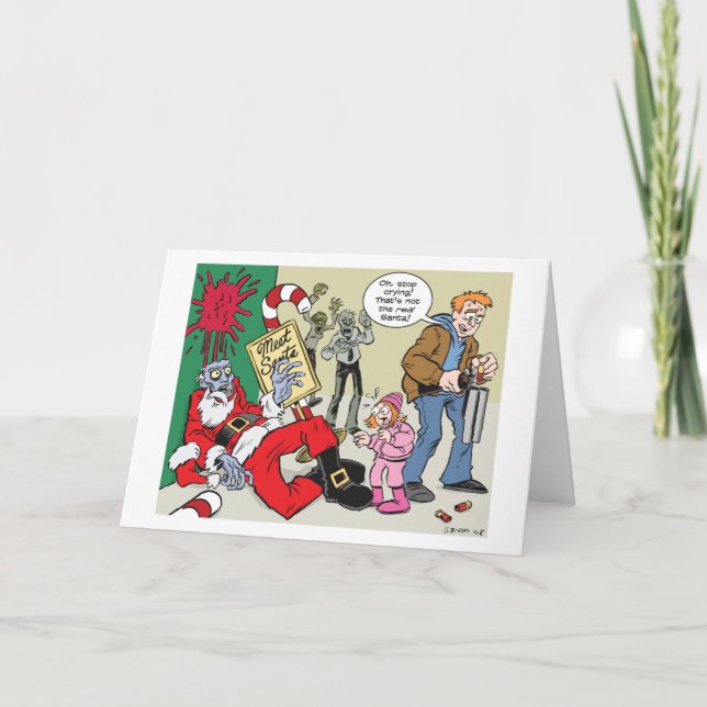 Cartes Pour Fêtes Annuelles Vrai Père Noël (Devant)
