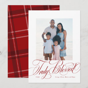 Cartes Pour Fêtes Annuelles Vraiment bénie photo rouge de Noël religieuse