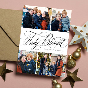 Cartes Pour Fêtes Annuelles Vraiment bénis 4 photo élégant Noël religieux