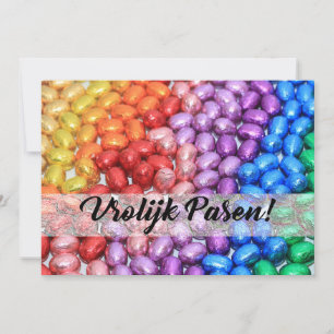 Cartes Pour Fêtes Annuelles Vrolijk Pasen Chocolat oeufs de pâques