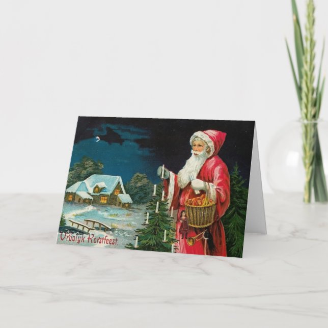 Cartes Pour Fêtes Annuelles Vroolyk Kerstfeest (Devant)