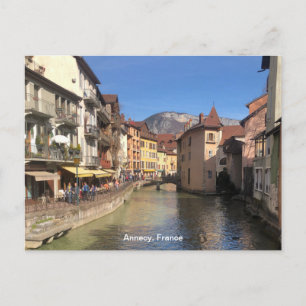 Cartes Pour Fêtes Annuelles Vue attrayante de la rivière d'Annecy, France sur 