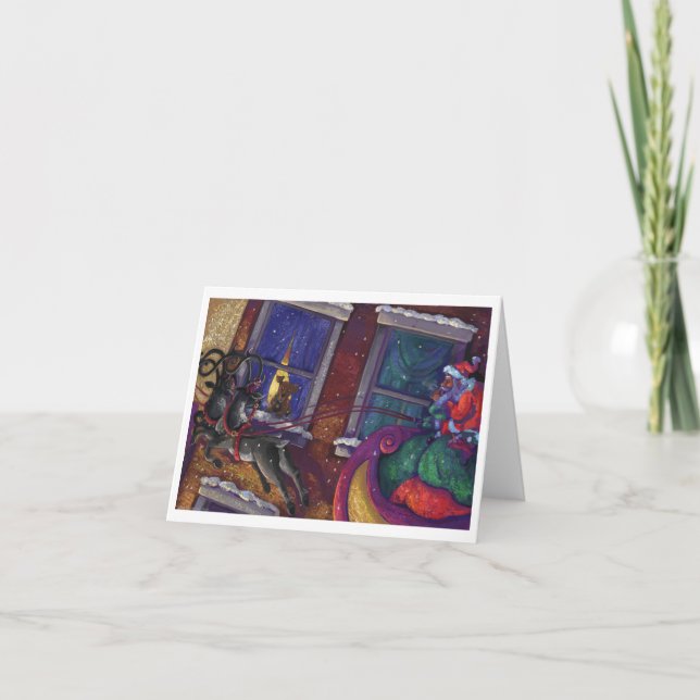 Cartes Pour Fêtes Annuelles Vue de père Noël (Devant)