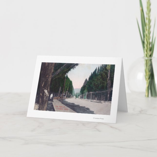 Cartes Pour Fêtes Annuelles Vue orientale sur StreetLewiston principal, (Devant)