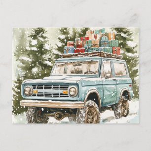 Cartes Pour Fêtes Annuelles VUS vintage avec cadeaux sur le plus haut ornement