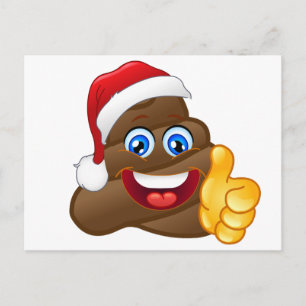 Cartes Pour Fêtes Annuelles Wacky brillant Père Noël Poop Emoji