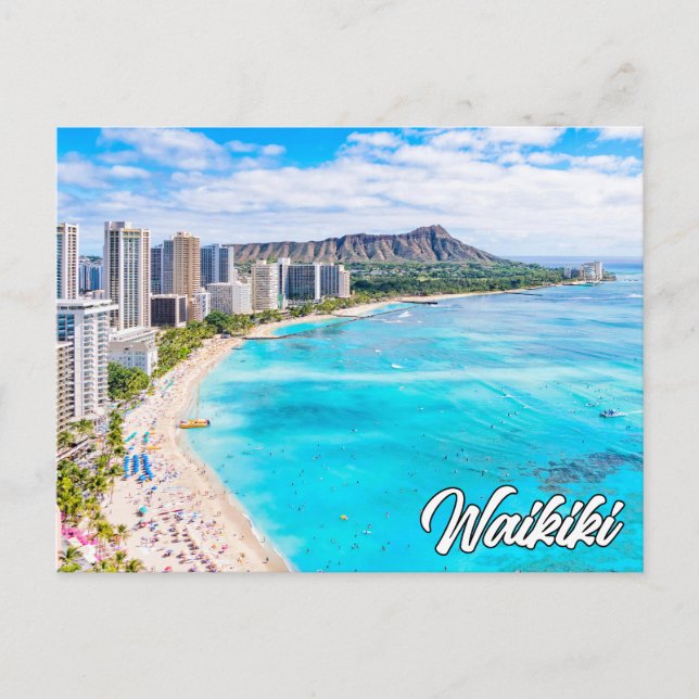 Cartes Pour Fêtes Annuelles Waikiki, Hawaii, États-Unis (Devant)