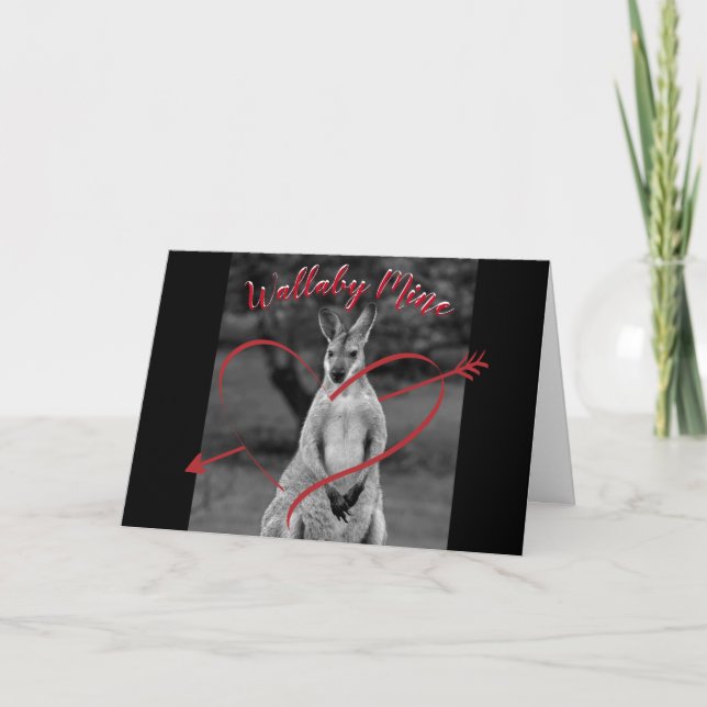 Cartes Pour Fêtes Annuelles Wallaby Mine Heart Valentine's Day Australia Card (Devant)