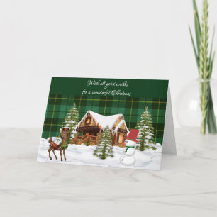Cartes Pour Fêtes Annuelles Wallace Hunter Ancien Tartan écossais Noël