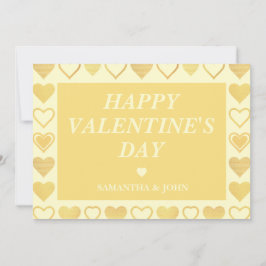 Cartes Pour Fêtes Annuelles Warm Cream Minimal Hearts Valentine’s Gift