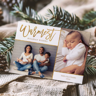 Cartes Pour Fêtes Annuelles Warmest Warmest Faux Gold Foil 2 Photo