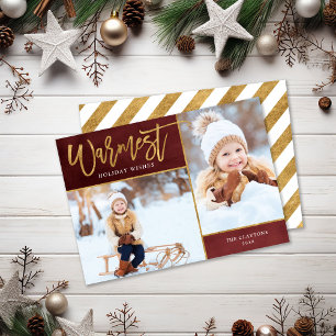 Cartes Pour Fêtes Annuelles Warmest Warmest Faux Gold Foil 2 Photo