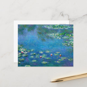 Cartes Pour Fêtes Annuelles Water Lilies by Claude Monet