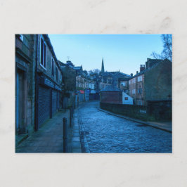 Cartes Pour Fêtes Annuelles Water Street Todmorden - Charme pavé au crépuscule