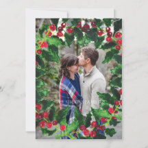 Watercolor Christmas Wreath Joyeux et brillant pho