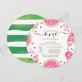 Cartes Pour Fêtes Annuelles Watermelon One In A Melon 1er Anniversaire Invitat