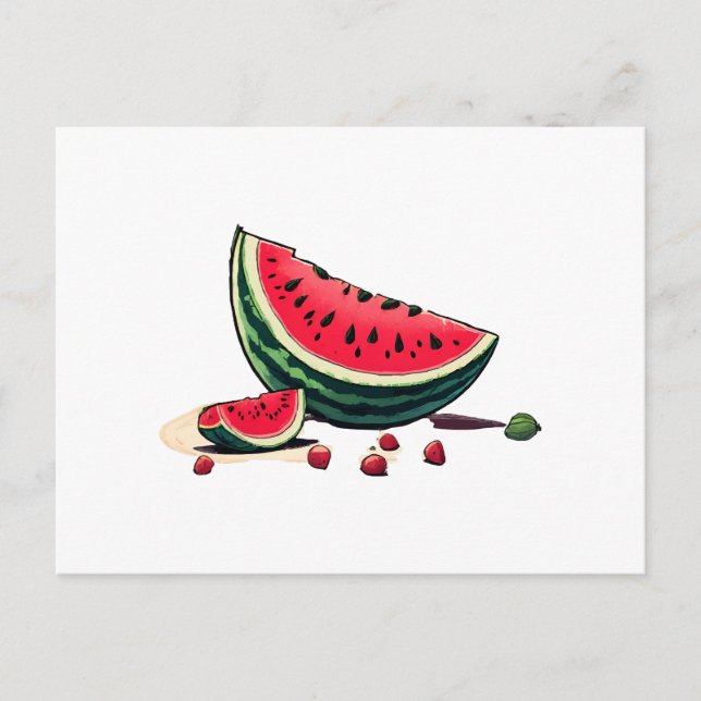 Cartes Pour Fêtes Annuelles Watermelon Palestine (Devant)