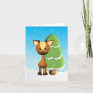 Cartes Pour Fêtes Annuelles Wayne Deer dans la neige