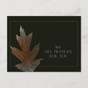 Cartes Pour Fêtes Annuelles We Are Thankful for You / Thanksgiving Postcard