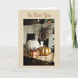 CARTES POUR FÊTES ANNUELLES WE WISH YOU A VERY HAPPY THANKSGIVING