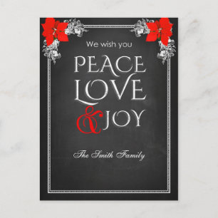 Cartes Pour Fêtes Annuelles We wish you peace love & joy
