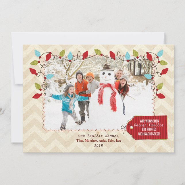 Cartes Pour Fêtes Annuelles Weihnachten Foto-Karte (Devant)