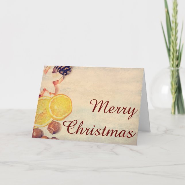 Cartes Pour Fêtes Annuelles Weihnachtsmotiv mit Früchten... (Devant)