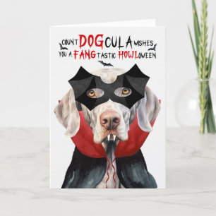 Cartes Pour Fêtes Annuelles Weimaraner Chien drôle Nombre de DOGcula Halloween